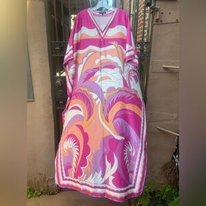 Beulah Pink and Purple Patterned Garment kaftan